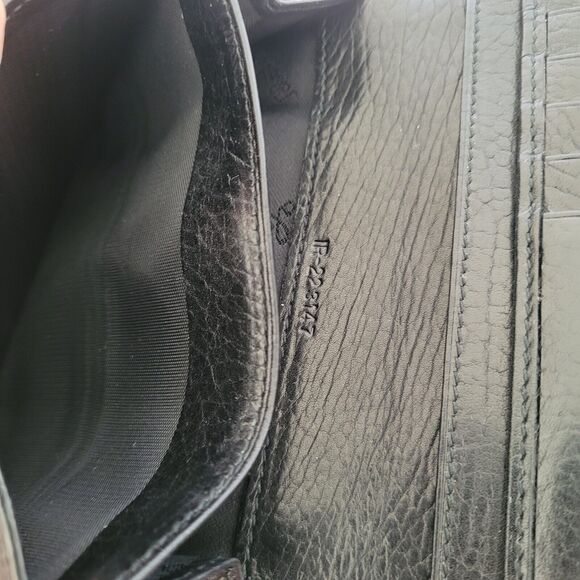 Salvatore Ferragamo Wallet Medium Black Unisex Classic Bifold Buckle Quality - Picture 7 of 15